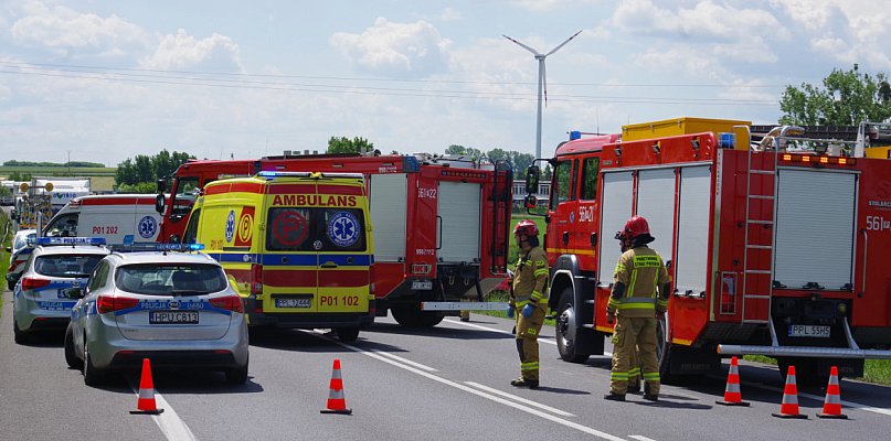 Droga krajowa nr 12 w powiecie pleszewskim zablokowana. Wypadek motocykla - 11560