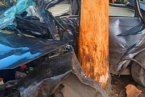 Tragedia na drodze za Kaliszem. Kierowca bez szans [zdjęcia]-11985