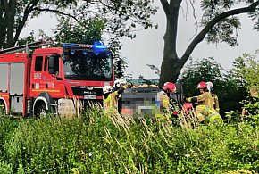 Zdarzenie drogowe w gminie Gołuchów. Strażacy usuwali skutki kolizji-12590