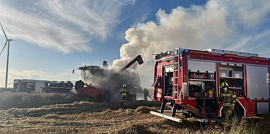 Groźny pożar na jednym z pól podczas żniwowania [zdjęcia]-12747