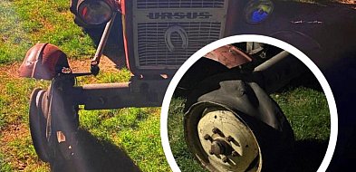 Region: Kuriozum na drodze! Pijany traktorzysta jechał na samych felgach-12858