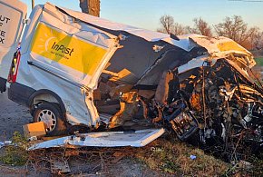 [Fot] Policyjny pościg za skradzionym busem InPost z  tragicznym finałem