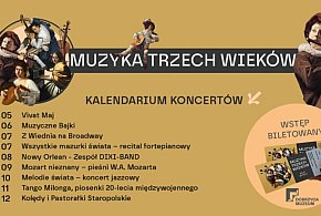 Muzyka Trzech Wieków w Dobrzycy. Znany jest program na kolejne miesiące