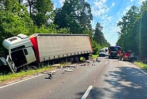 Śmierć na DK 11 pomiędzy Pleszewem a  Ostrowem. BMW uderzyło w cieżarówkę