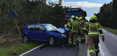 [Zdjęcia] Karambol na granicy powiatów. W akcji PSP Pleszew i OSP Gizałki-13887