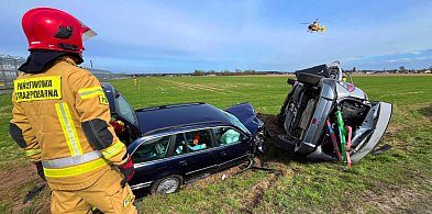 Bardzo groźny wypadek na trasie Pleszew - Dobrzyca. Są karetki i śmigłowiec
