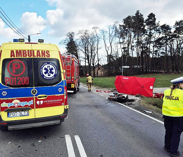 17-letni motocyklista zginął na drodze krajowej