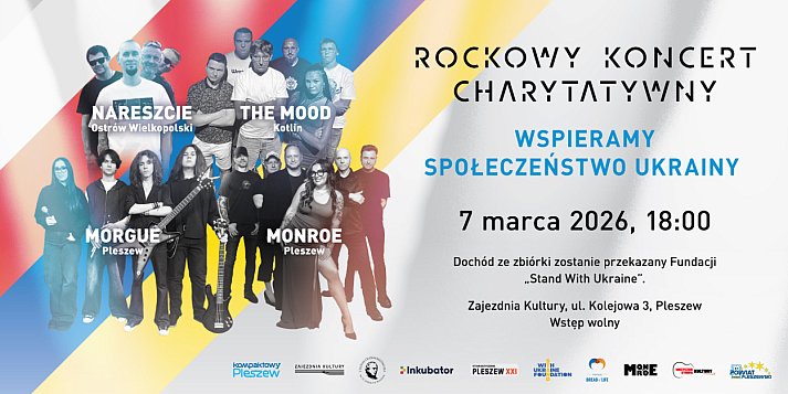 Koncert w Pleszewie - wsparcie dla ludzi cierpiących w Ukrainie. Jest też zbiórka online