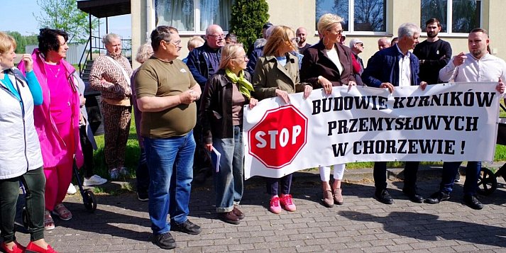 [Wideo, zdjęcia]. Nie pozwolimy na to nigdy! Protest mieszkańców w Brzeziu