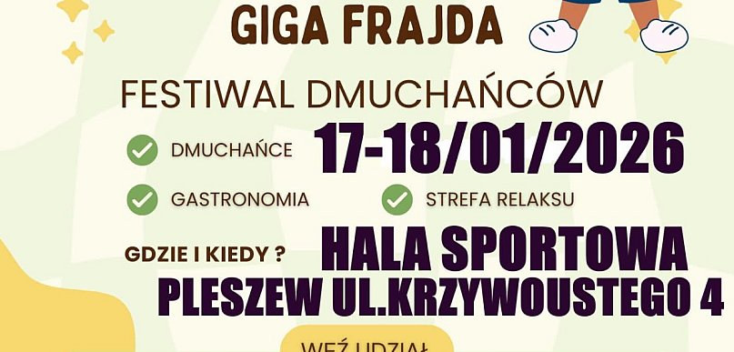 Dmuchane atrakcje, ruch i śmiech bez limitu. Giga Frajda zaprasza