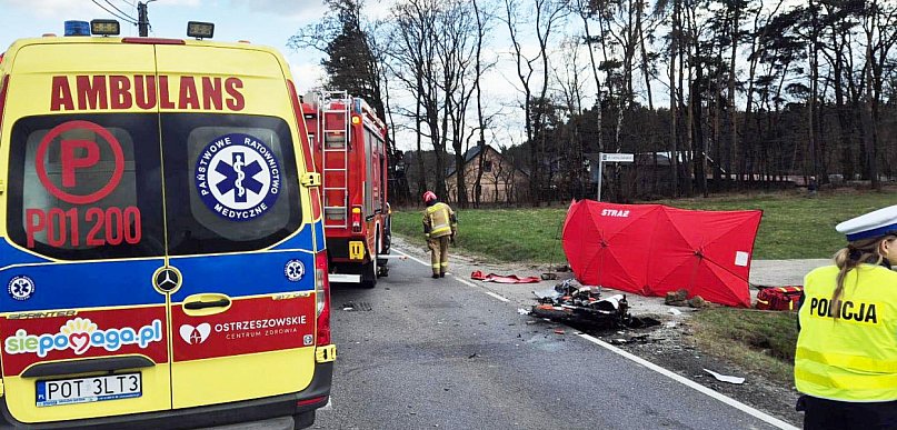 17-letni motocyklista zginął na drodze krajowej nr 11 w regionie