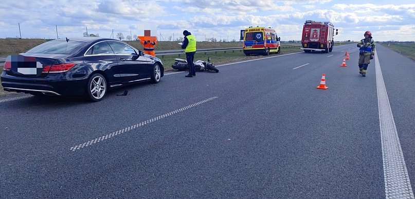Wielkopolska. Tragiczna śmierć motocyklisty na drodze ekspresowej