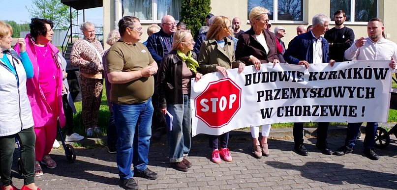 [Wideo, zdjęcia]. Nie pozwolimy na to nigdy! Protest mieszkańców w Brzeziu