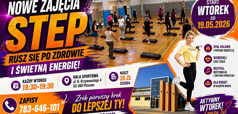Nowe treningi STEP w Pleszewie! Spal kalorie i baw się świetnie