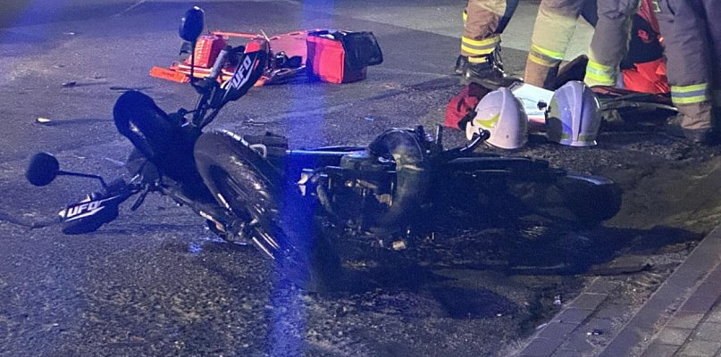Nastoletni motocyklista trafił do szpitala. Groźny wypadek wieczorem