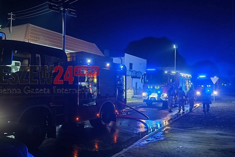 Nocny pożar w Pleszewie