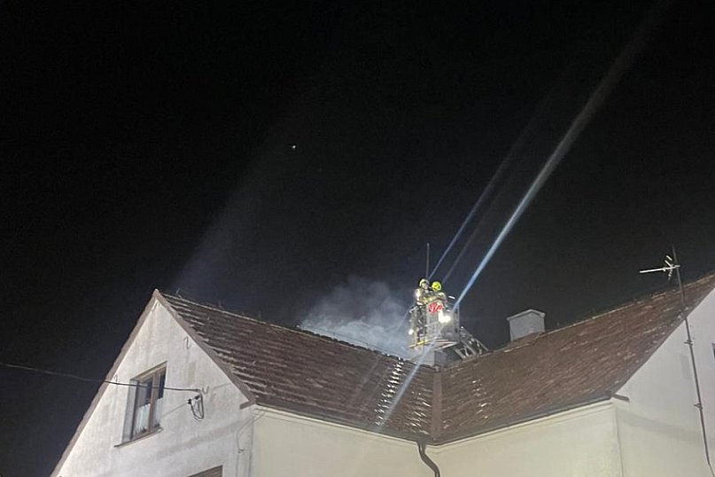 Nocny pożar w Strzyżewie