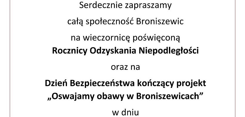 Narodowe Święto Niepodległości w Broniszewicach