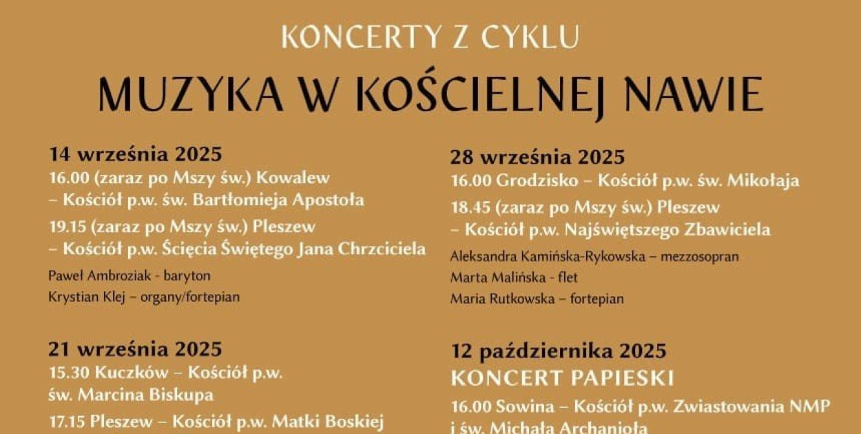 Muzyka w kościelnej nawie
