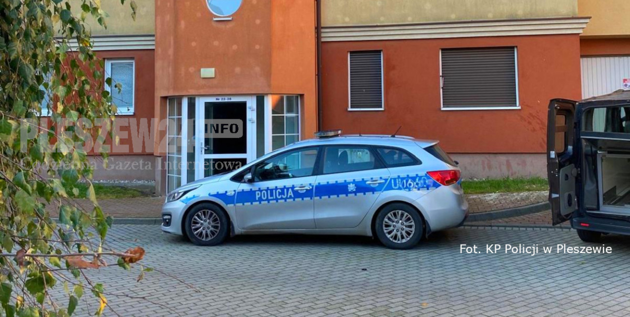 W tym budynku doszło do zabójstwa. Fot. KP Policji w Pleszewie
