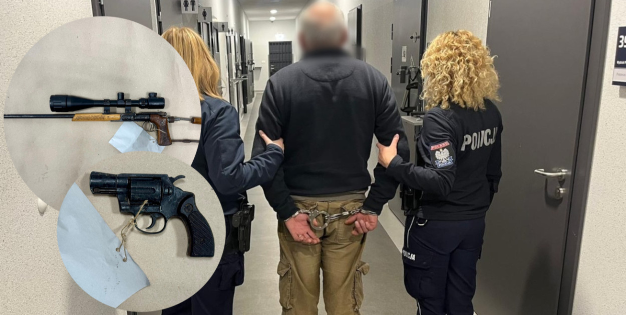 Zatrzymany pleszewianin. Fot. KP Policji Piła