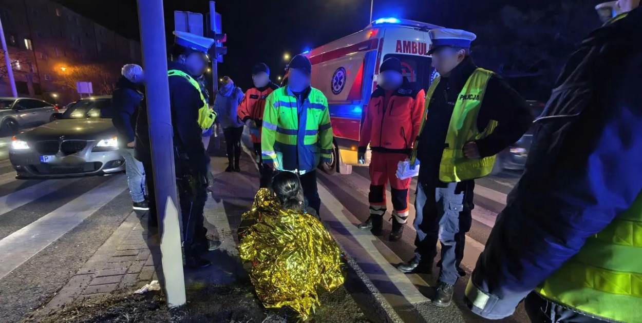 [Fot]  Ktoś potrącił kobietę i uciekł. Policja z Ostrowa poszukuje sprawcy
