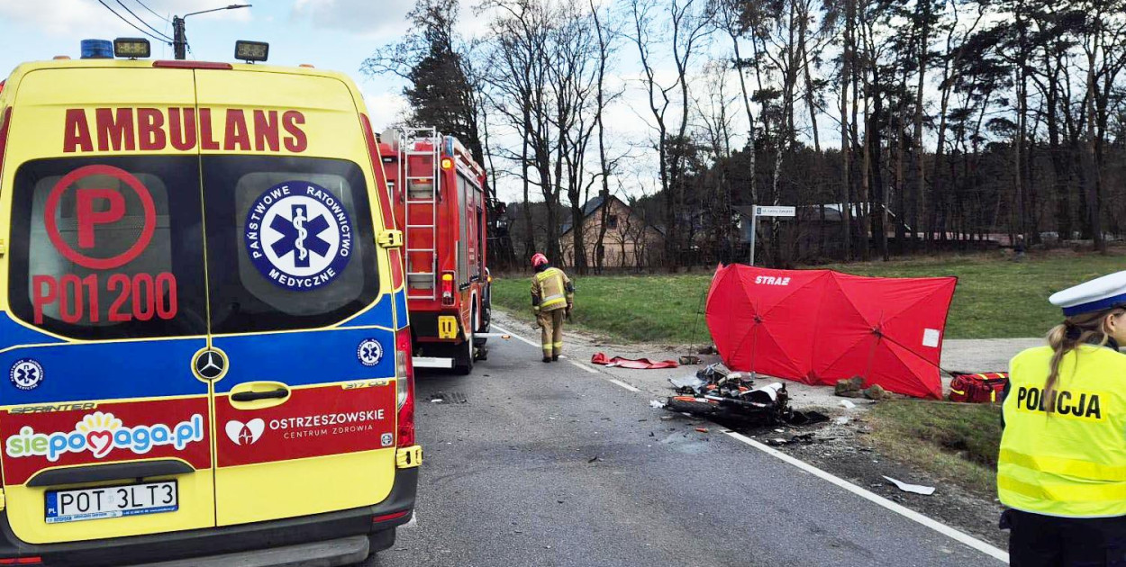 17-letni motocyklista zginął na drodze krajowej nr 11 w regionie