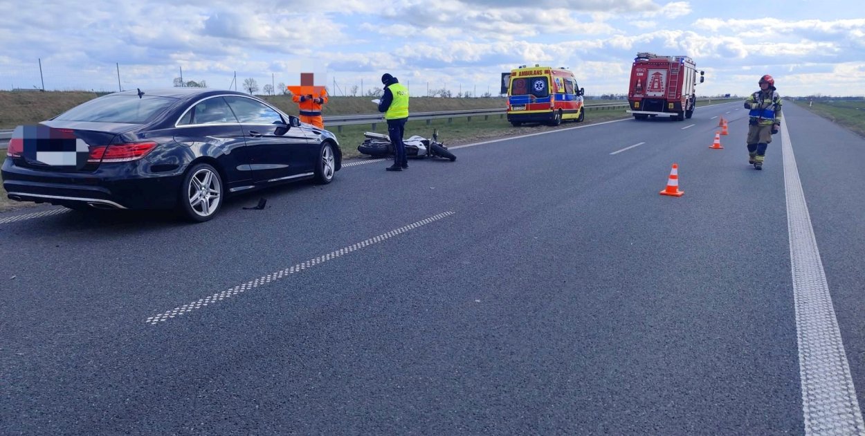 Wielkopolska. Tragiczna śmierć motocyklisty na drodze ekspresowej